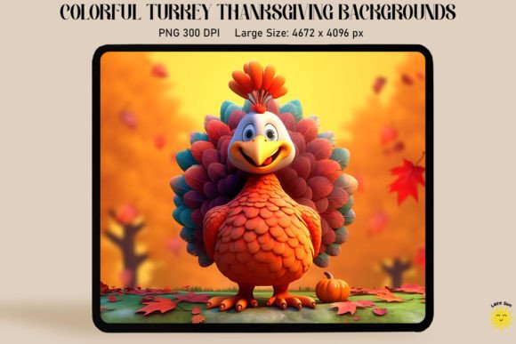 Download Colorful Turkey Thanksgiving Backgrounds - Premium Resources