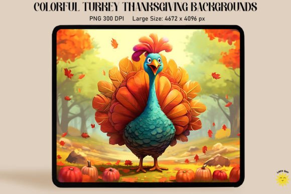 Download Colorful Turkey Thanksgiving Backgrounds - Premium Resources