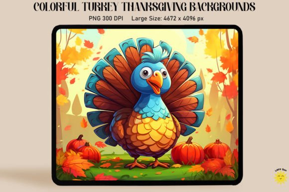 Download Colorful Turkey Thanksgiving Backgrounds - Premium Resources